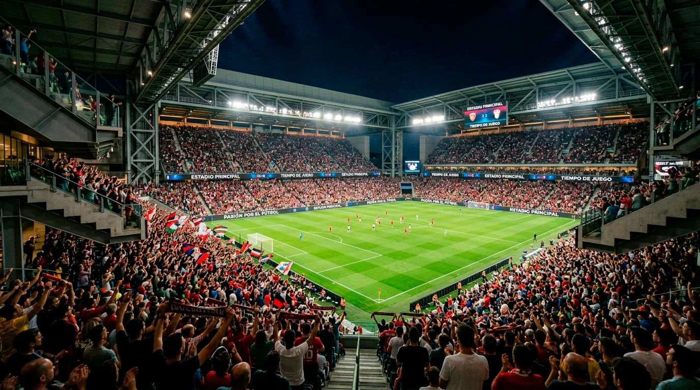 Gradas llenas en un estadio de fútbol italiano durante un partido de Serie A con ocupación superior al 90%